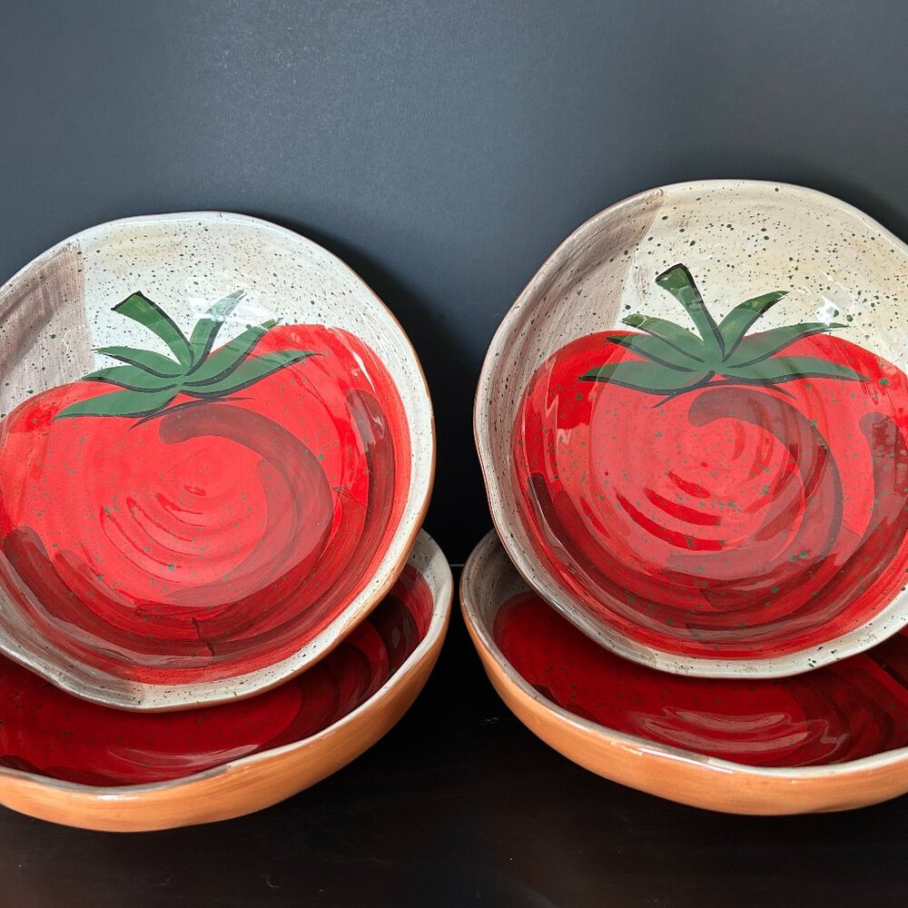 Set of 4 Roscher & Cie Bowls in Tomato Design